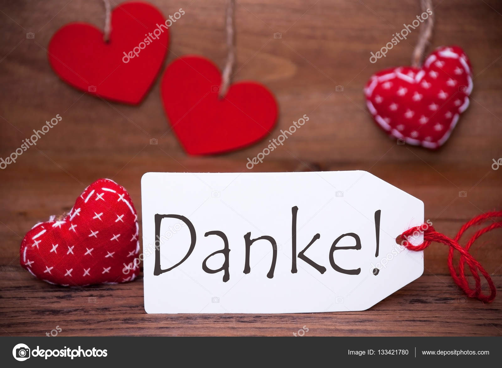 Lesen Sie Herzen, Label, Danke bedeutet vielen Dank — Stockfoto