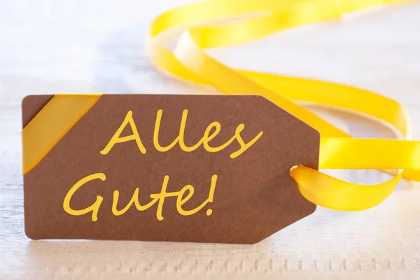 Velikonoční Label, Alles Gute znamená všechno nejlepší — Stock fotografie