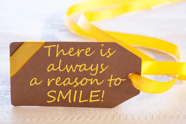 Easter Label, Quote Always Reason To Smile — Stock Photo, Image