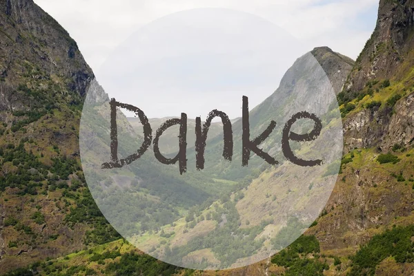 Valle Y Montaña, Noruega, Danke Significa Gracias — Foto de Stock