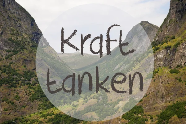 Vadi ve dağ, Norveç, Kraft Tanke dinlenmek anlamına gelir — Stok fotoğraf
