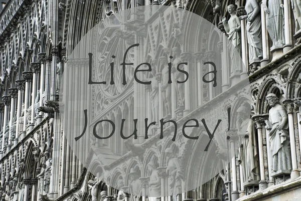 特隆赫姆教会报价生活是一段旅程 — 图库照片