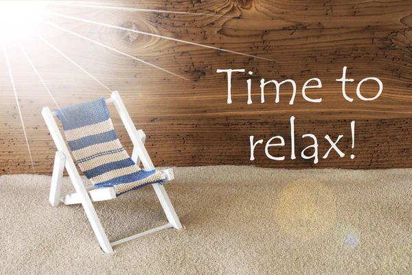 Verão ensolarado cartão e texto tempo para relaxar — Fotografia de Stock
