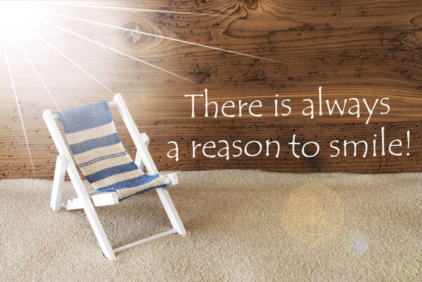 Летняя солнечная открытка и цитата Всегда причина улыбка
