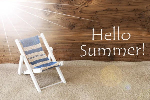 Sunny Greeting Card And Text Hello Summer — Stock Photo, Image