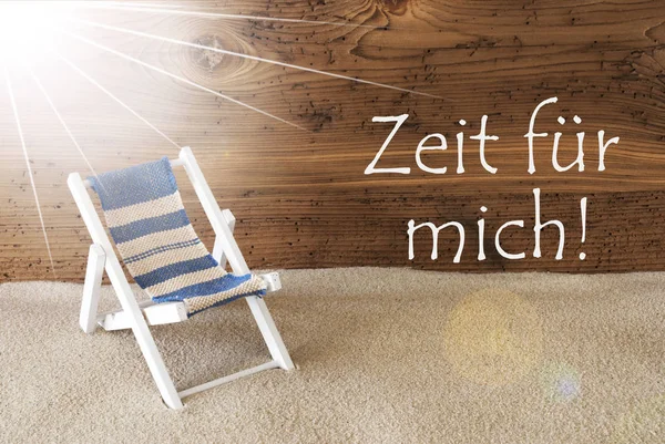 Biglietto di auguri soleggiato, Zeit Fuer Mich significa tempo per me — Foto Stock