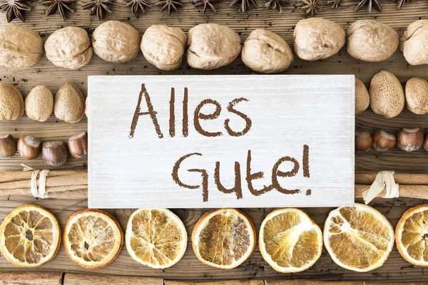 Kerst eten plat lag, Alles Gute betekent beste wensen — Stockfoto