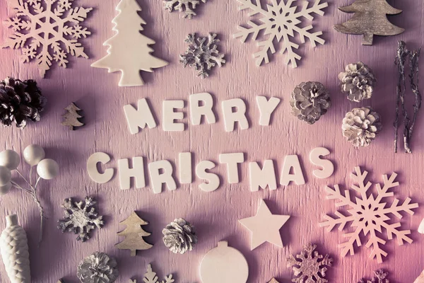 Düz Lay, mutlu Noeller, Instagram filtre harflerle — Stok fotoğraf