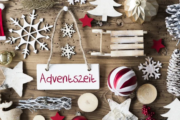 Rustieke kerst platte Lay, Adventszeit middel adventstijd — Stockfoto