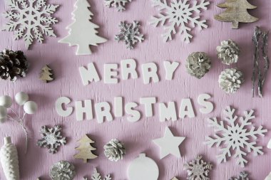 Düz Lay, mutlu Noeller harflerle