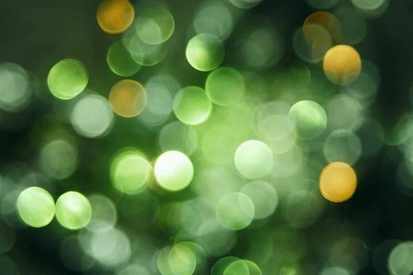 Arka plan, kutlama veya Noel doku parlak yeşil ışıklar — Stok fotoğraf