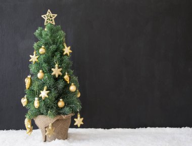 Noel ağacı, kopya alanı, siyah beton