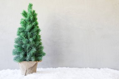 Noel ağacı, kar, kopya alanı