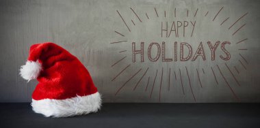 Noel Baba şapkası, hat Bayramınız kutlu olsun