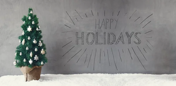 Weihnachtsbaum, Kalligraphie, frohe Feiertage — Stockfoto