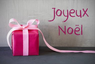 Pembe şu, Joyeux Noel anlamına gelir mutlu Noeller