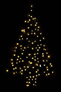 Altın parlak parlayan sihirli Noel ağacı