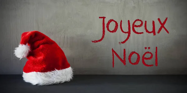 Chapeau de Père Noël, Joyeux Noel signifie Joyeux Noël — Photo