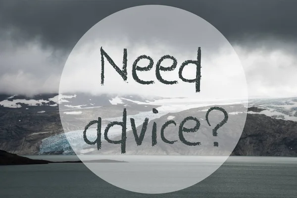 Glacier, Lake, Text Need Advice — Stock Photo, Image