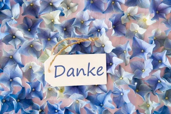 Hortensia platte Lay, Danke middelen dank u — Stockfoto