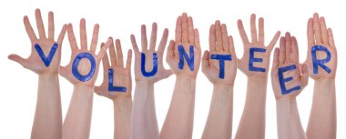 Word gönüllü ellerinde, beyaz