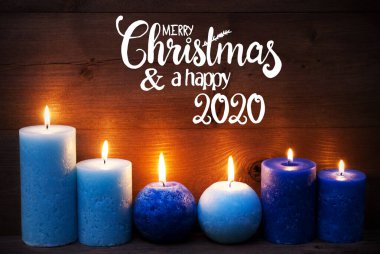 Romantic Turquoise Candle Light , Merry Christmas And Happy 2020
