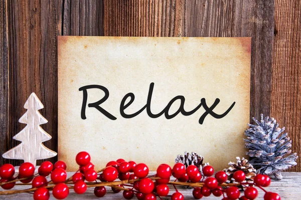 Red Christmas Decoration, Old Paper With Relax — Stock Photo, Image