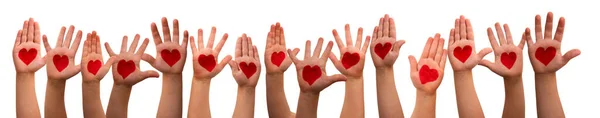 Children Hands With Heart Symbol, Isolated Background — Stock Photo, Image