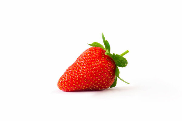 Fresh sweet strawberry isolated on white background. Vegetarian food, healthy food, gardening, products.