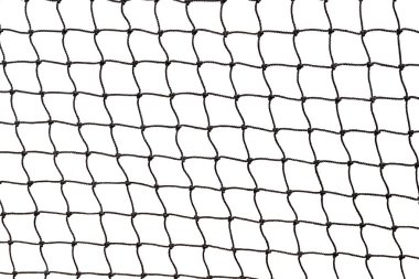 Tennis net isolated on white background with clipping path