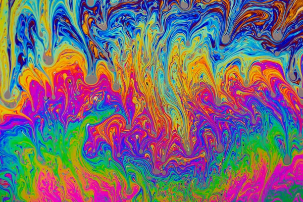 Psychedelic, multicolored soap bubble abstract background — Stock Photo, Image