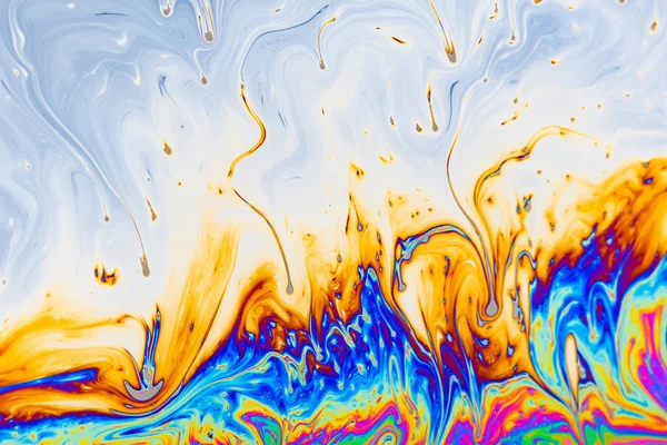 Psychedelic, multicolored soap bubble abstract background — Stock Photo, Image