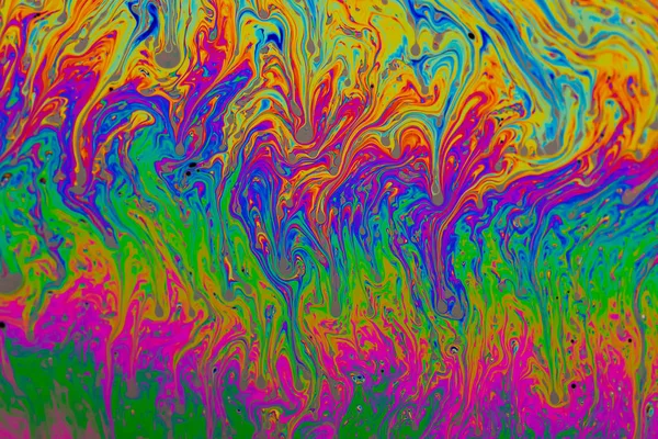 Psychedelic, multicolored soap bubble abstract background — Stock Photo, Image