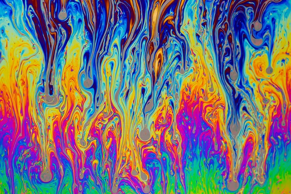 Психоделічний, різнокольоровий мильний бульбашковий абстрактний фон — стокове фото