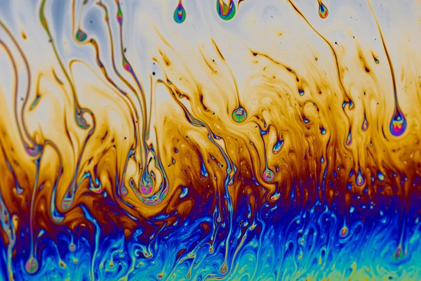Psychédélique, multicolore savon bulle fond abstrait — Photo