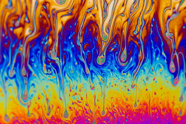 Psichedelico, multicolore bolla di sapone sfondo astratto — Foto Stock