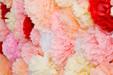 Renkli çiçekler kağıt arka plan deseni hoş bir tarz.