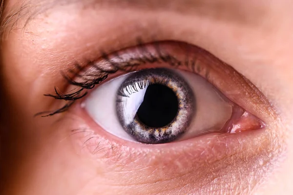 Beautiful Abstract Blue Eye Extreme Closeup — Stock Photo, Image