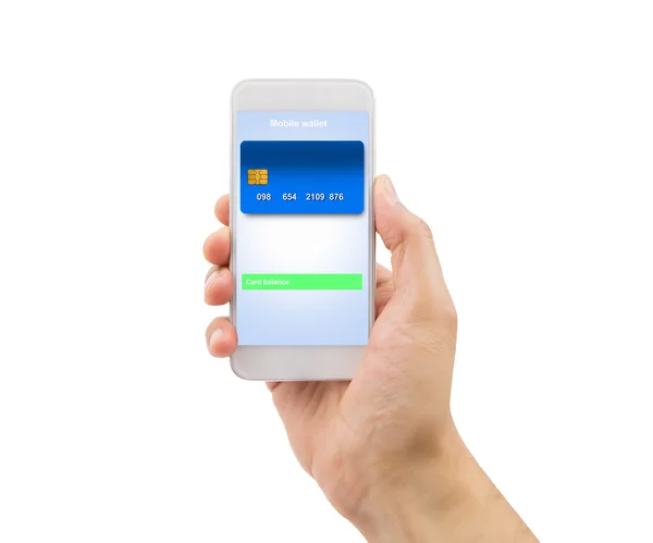 Оплата кредитной картой или мобильным телефоном — стоковое фото
