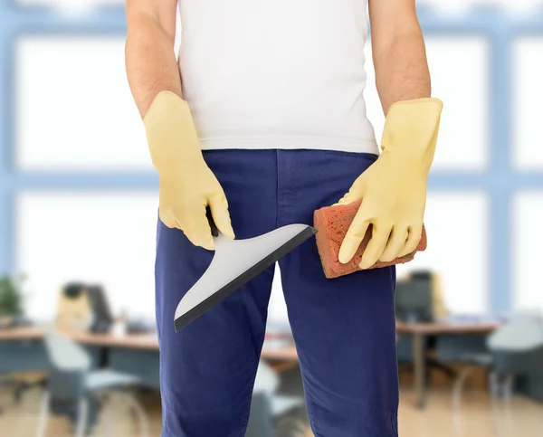 Cleaning worker at the office — Stock Photo, Image