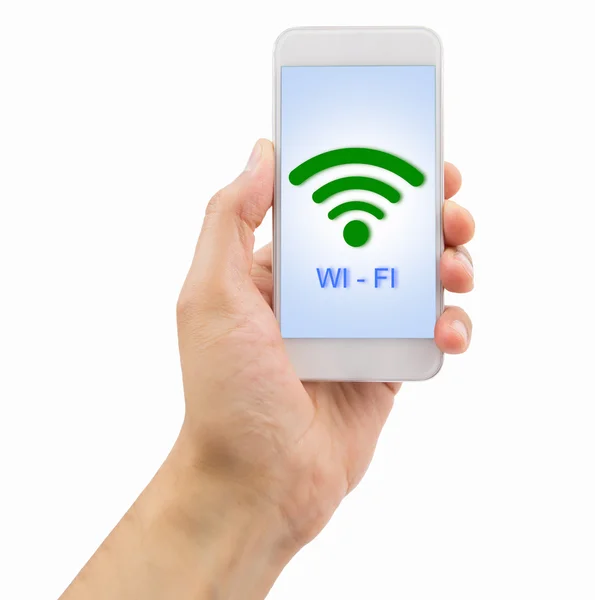 Смартфон с подключением WiFi — стоковое фото
