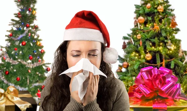 Christmas with illness — Stock Photo, Image