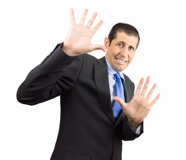 Business man frightened — Stock Photo, Image