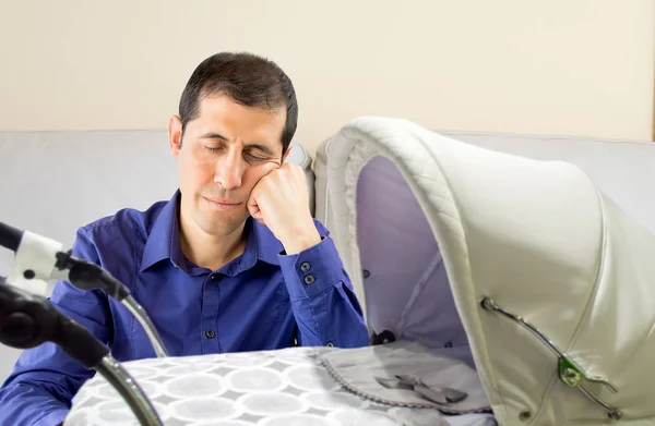 Closeup of exhausted dad — Stock Photo, Image