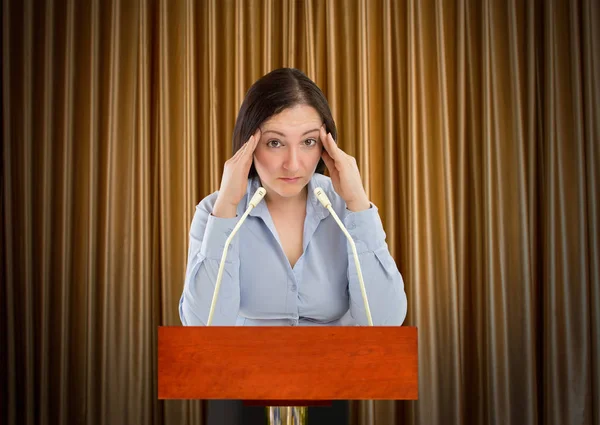 Stage fright to public speaking — Stock Photo, Image