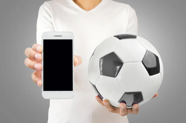 Fútbol con tecnología — Foto de Stock