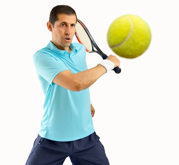 Deze tennisbal swatting — Stockfoto