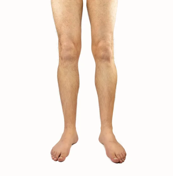 Chlupatý muž nohy — Stock fotografie