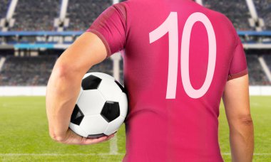 Kırmızı takımda futbol Futbol oyuncu