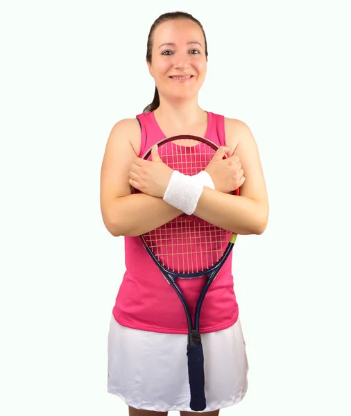 Sportlerin im Damen-Tennis — Stockfoto